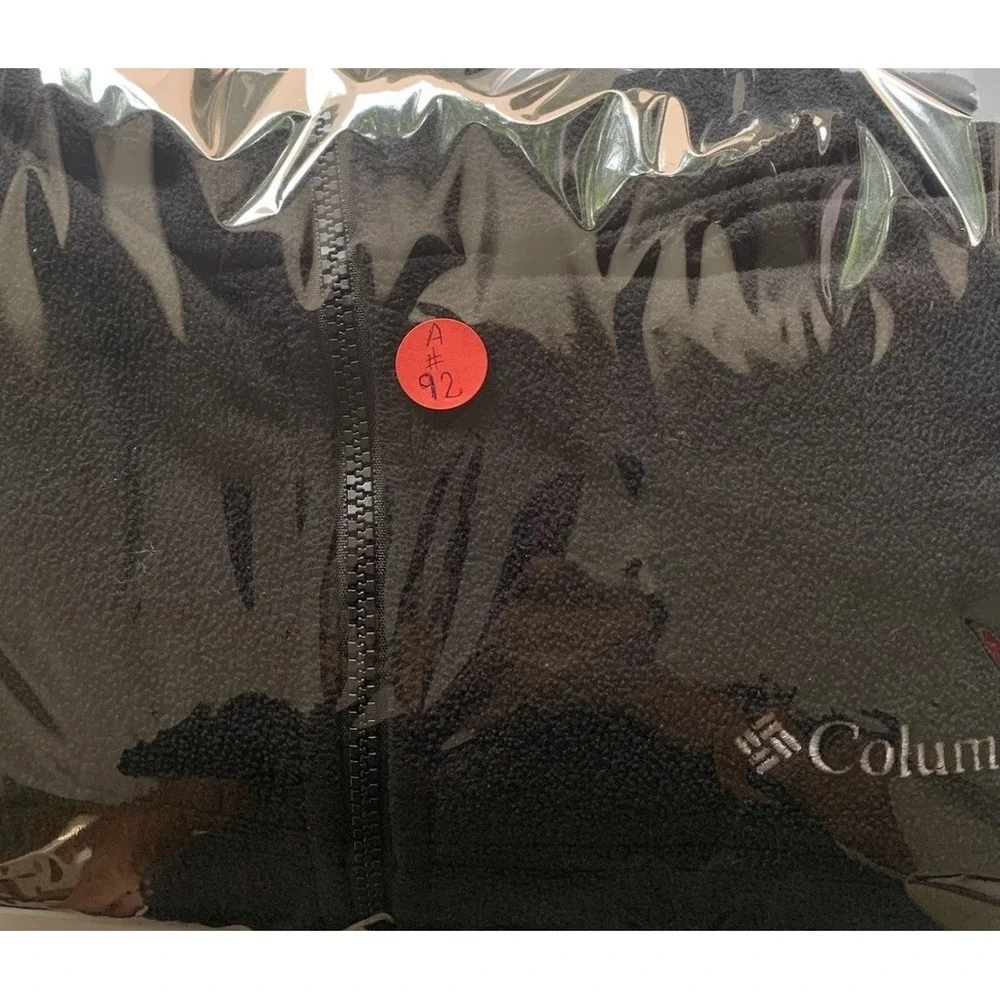 Columbia‎ Men's Fleece Jacket Black Full Zip Soft Warm Lightweight Outdoor SZ-L